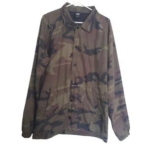 Obey Outdoor Snap Button Closure Camo Coaches Lightweight Jacket Men's Size M - Picture 1 of 8