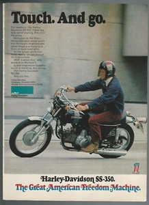 1970 HARLEY DAVIDSON SS-350 motorcycle advertisement, 350cc bike print ad - Picture 1 of 3
