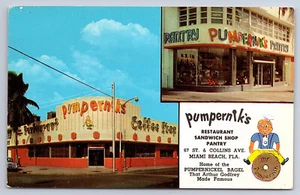 Pumpernik's Restaurant & Speisekammer Miami Beach Florida Postkarte D411 - Bild 1 von 2