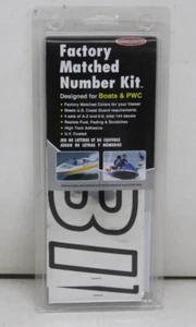 *New* Factory Matched Numbers Letters - 4 Sets - Chrome/Black - Part # CHBLK700 - Picture 1 of 3