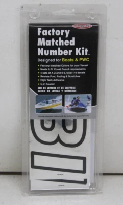 *New* Factory Matched Numbers Letters - 4 Sets - Chrome/Black - Part # CHBLK700 - Image 1 of 3