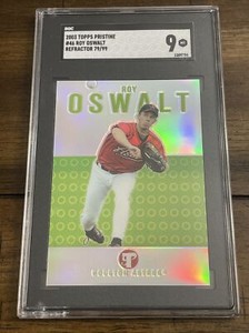 2003 Topps Pristine Refractor Roy Oswalt #46 Graded SGC 9 MT /99 Houston Astros