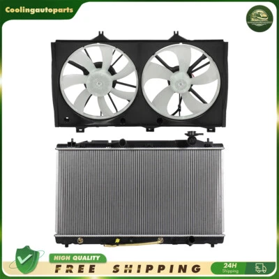 Radiator & Radiator Condenser Fan Assembly For 2005 2006 2007-2012 Toyota Avalon - Image 1 of 4