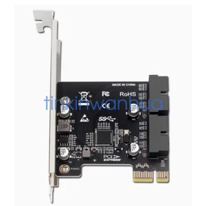 Für PCIE 1X auf 2 Port 19Pin Adapter Karte USB3.0 Erweiterungskarte - Bild 1 von 3