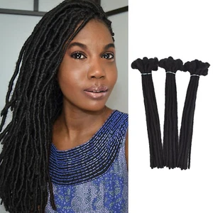 Extensiones Dreadlock Freeshow 12" 40 piezas fibra sintética 1B# cabello afro kinky loc - Imagen 1 de 16