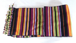 BRIGHT STRIPE "POLAR FLEECE" SCARF, DOUBLE THICK, 10" WIDE 54" LONG - Bild 1 von 2