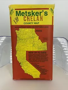 Mapa de Metsker Condado de Chelan Washington Años 80 La Guía de Bolsillo para Deportistas - Imagen 1 de 6
