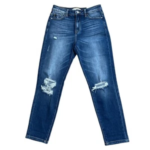 Kancan Jeans Milan High Rise Mom Size 5/26 Distressed KC9197D Relaxed Fit NWT - Picture 1 of 14