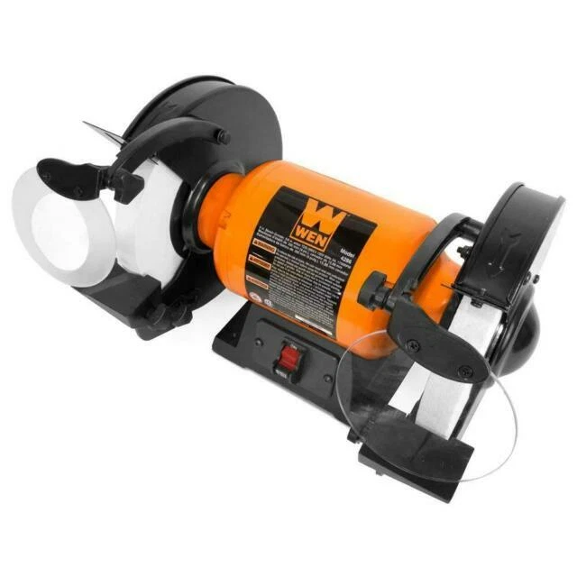 WEN BG4286 3-Amp 8" Slow Speed Bench Grinder - Orange