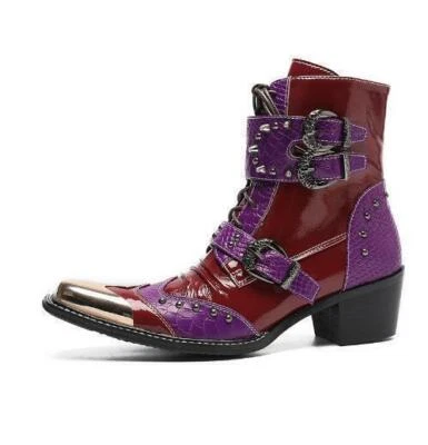 Men's Chelsea Boots Shoes Ankle Boots Straps Boots Leather Side Zip Metal Toe 47 - Image 1 of 4