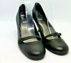Uk 7 Eur 40 New Look Black Real Leather Shoe 7Cm 2.75" Stiletto Heel Court Shoe