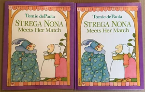 VG 1993 Hardcover DJ First Edition Strega Nona Meets Her Match Tomie dePaola - Picture 1 of 9