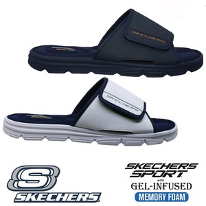 skechers sandals mens orange