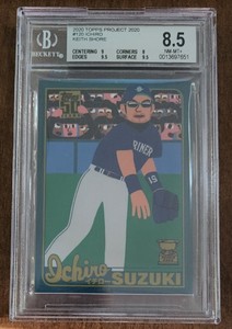 Topps Project 2020 Ichiro Keith Shore Art 2001 Topps RC BGS 8.5 Pop 1 PR 8333