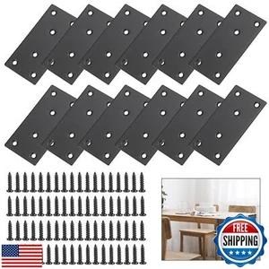 Sumnacon Mending Plate-12Pcs Stainless Steel Flat Plates with Screws,4x2 Inch - Picture 1 of 5