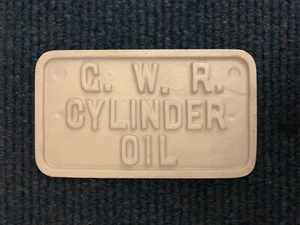GWR Cylinder Oil Cast Aluminium Miniature Railway Sign Great Western Store Depot - Picture 1 of 4