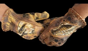mens leather motorcycle gloves - Bild 1 von 9