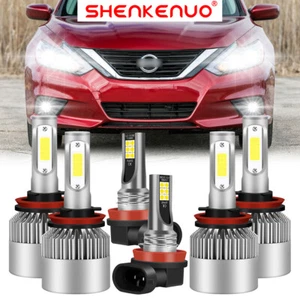 For 2007-2018 Nissan Altima Combo LED Headlight High Low Beam Fog Light Bulbs WG - Imagen 1 de 14