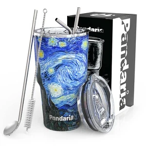 30 oz Tumbler Cup with Lids and Straws, 100% Leak-Proof, Cupholder Friendly I... - Picture 1 of 6