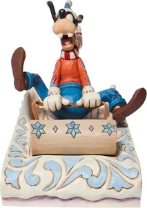 Jim Shore Disney GOOFY SCHLITTENFIGUR - A WILD RIDE 6008974 NEU - Bild 1 von 2