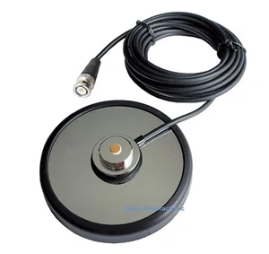 Supporto antenna radio magnetica 5" con connettore RG58 e BNC. Per scanner. 1240BNC - Foto 1 di 2