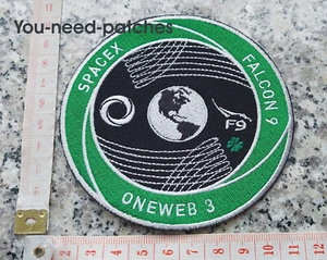 NASA Space Falcon 9 OneWeb 3 logo patch sew on embroidery Jersey emblem - Picture 1 of 1