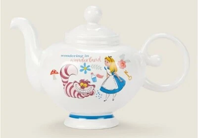 Original Disney Alicia en el País de las Maravillas Tetera Blanca Regalo Nuevo Hogar Arte Decoración Regalo 🙂 Foto 1 de 3