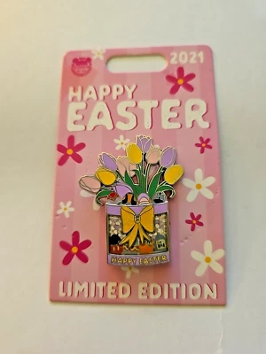 Prendedor WDW Feliz Pascua 2021 - Tulipanes Flores y Huevos de Pascua - LE 3000 NOC Foto 1 de 2