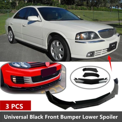 Universal Fit For 2000-2006 Lincoln LS Front Bumper Splitter Spoiler Lip Black Foto 1 de 4