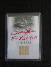 2011 Leaf Pete Rose Legacy Hit King 4256 Red Ink Autograph Bat 02/10