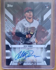 2022 Topps edición del Reino Unido superestrellas de béisbol Alek Thomas autógrafo novato auto - Imagen 1 de 2