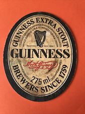 Guinness Extra Stout 275ml 1980’s Beer Drinks Mat