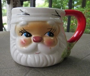 Rice Products Ceramic Santa Face Cup / Mug Adorable Vintage - Picture 1 of 5