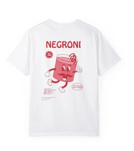 New T-Shirt  Unisex NEGRONI T Shirt  Unisex T Shirt  Cocktail T Shirt  Graphic . - Picture 1 of 4