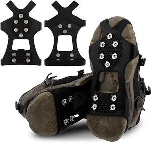 Ice Cleats Crampons for Shoes and Boots, 10 Stainless Steel Spikes - Picture 1 of 12