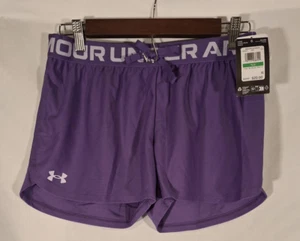 Under Armour Girls Play Up Solid Purple Shorts Size Youth Large New with tags - Picture 1 of 4