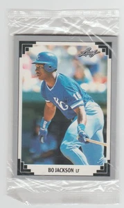 1991 Donruss Leaf PREVIEW Sealed Pack 4 Cards BO JACKSON Top RICKEY HENDERSON - Picture 1 of 2