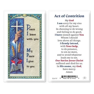 Act of Contrition - Laminated Holy Card E24-767 - Picture 1 of 1