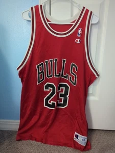 Michael Jordan #23- Chicago Bulls- Champion Adult XL (Size 48)- Red Jersey - Picture 1 of 4
