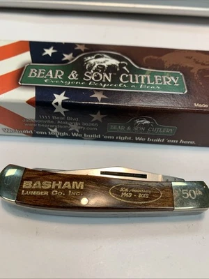 Cuchillo Bear & Son RHHW54.5 Basham Lumber CO 50 aniversario nuevo en caja Foto 1 de 4