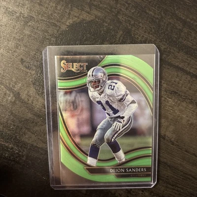 2020 Panini Select - Field Level Neon Green Prizm Die-Cut #321 Deion Sanders - Image 1 of 2