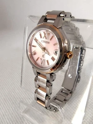 Citizen xC H058-T016553 Radio Solar Women's Watch Pink Dial Used Working - Image 1 of 4