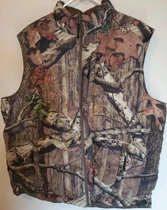 VTG LL Bean Camouflage Reversible Goose Down Puffer Hunting Vest Jacket Mens XL  - Picture 1 of 18