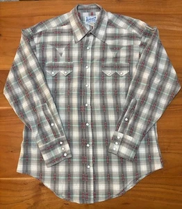 Vintage Rockmount Ranch Wear Western Shirt Men's Pearl Snap Button Silver Lined - Picture 1 of 6