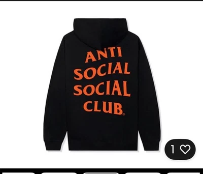 Sudadera con Capucha Anti Social Social Club Unisex Juegos Mentales Talla S Nueva con Etiquetas Foto 1 de 3