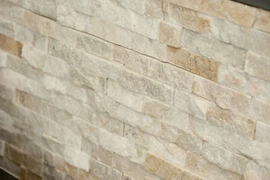 Echtstein Verblender, Wandverkleidung, leicht glitzernd, Bricks, Klinker, Creme - Bild 1 von 4