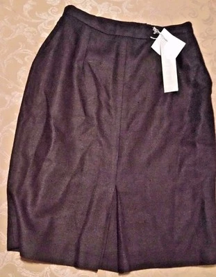 NWT Worth Black Petite 100% Silk Pencil Skirt - Image 1 of 3