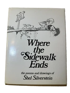 Where the Sidewalk Ends Shel Silverstein Early Print 1974 Hardcover/Dust Jacket - Picture 1 of 9