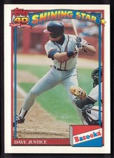 1991 Topps Bazooka Shining Stars #18 David Justice