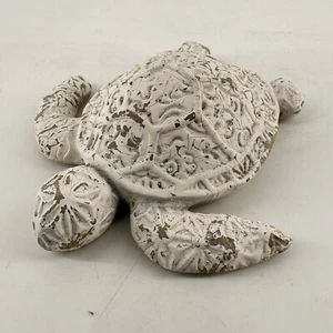 Sea Turtle Decoration Figurine Wall Hanging Art Pottery Small Crackle Painted - Picture 1 of 10